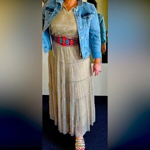 Gold Maxi Dress size 1x